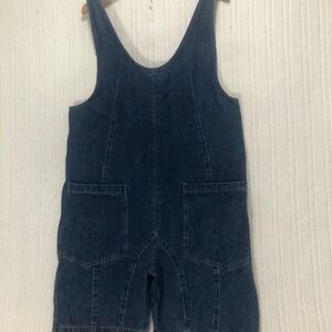 Sweetkama Denim Romper Women's Sleeveless Dark Wash Jumpsuit Casual Overalls‎